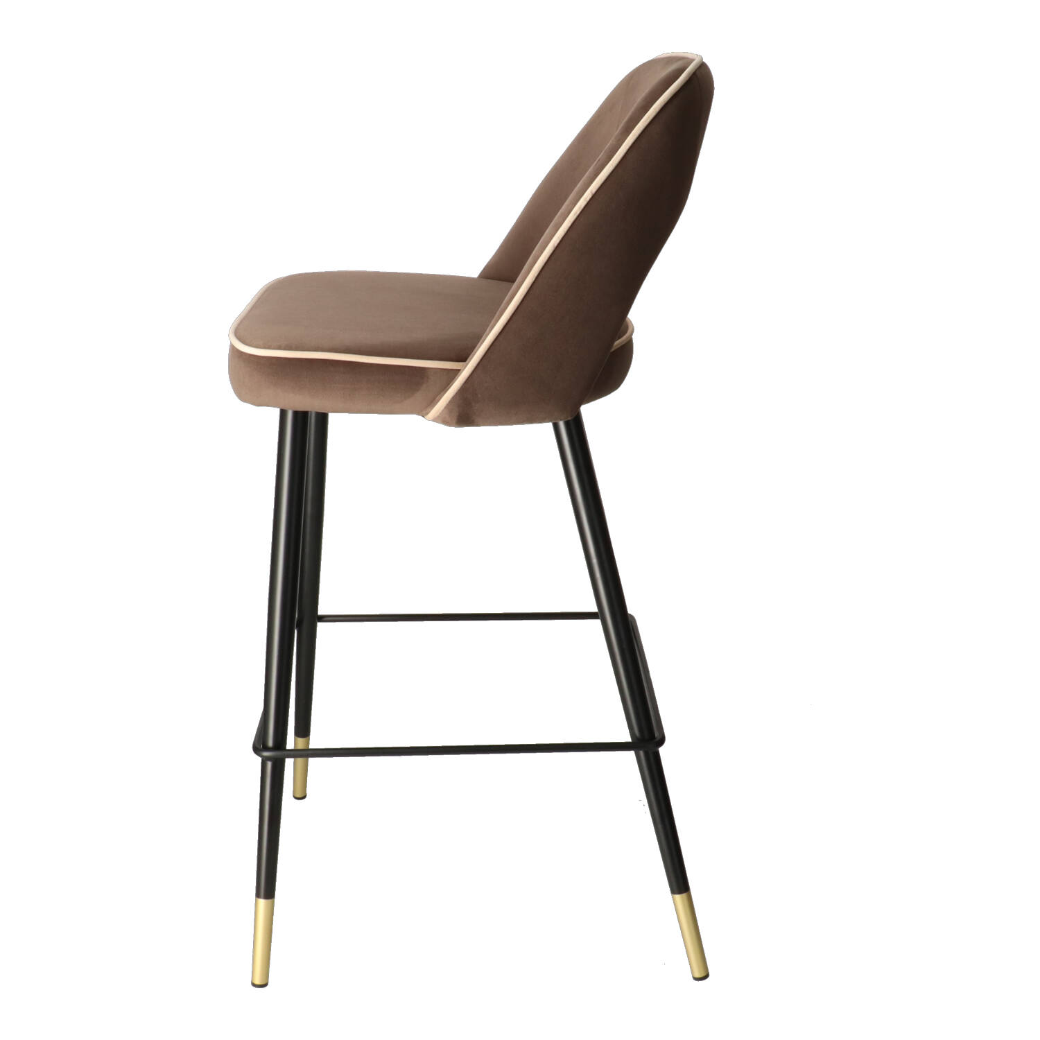 DL FANNY PIP Brown design Upholstered indoor bar stool